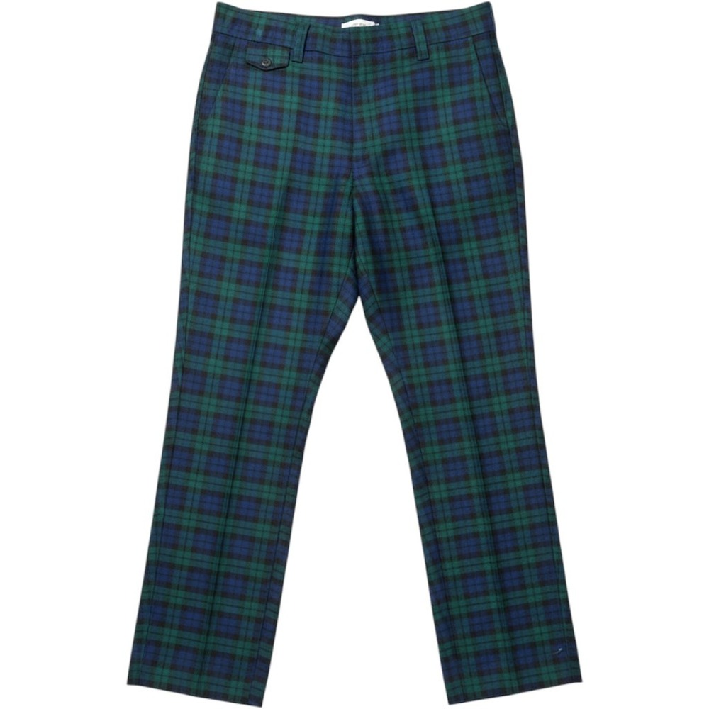 Vintage Andhurst Black Watch Plaid Flare Pants Boys Size 18 Green Blue Tartan